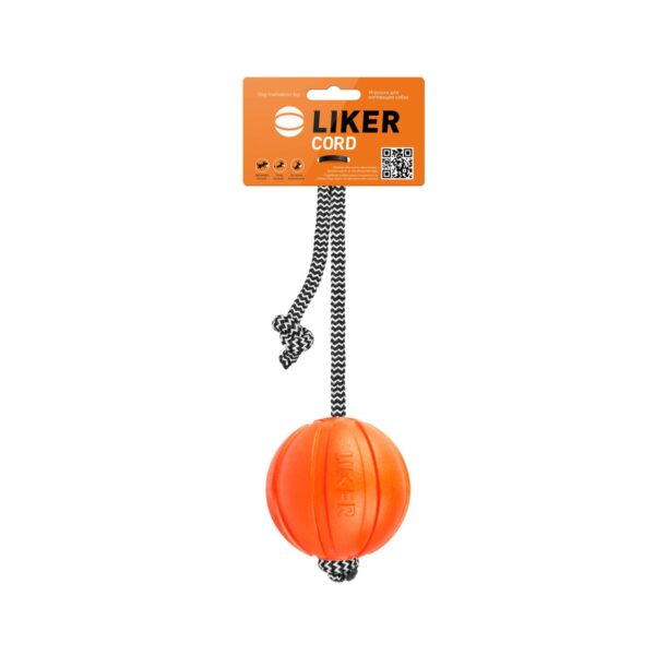 כדור עם חוט לעידוד משחק לכלבים מגזעים קטנים - LIKER 5 Cord - 1